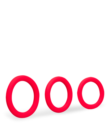 Zoom set of three medical-grade silicone cock rings