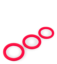 Load image into Gallery viewer, Zoom set of three medical-grade silicone cock rings